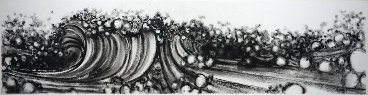 当代水墨作品《花-201303》288x77cm 当代水墨作品《花-201303》288x77cm