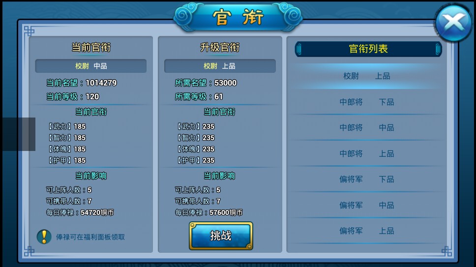 官衔系统 官衔系统