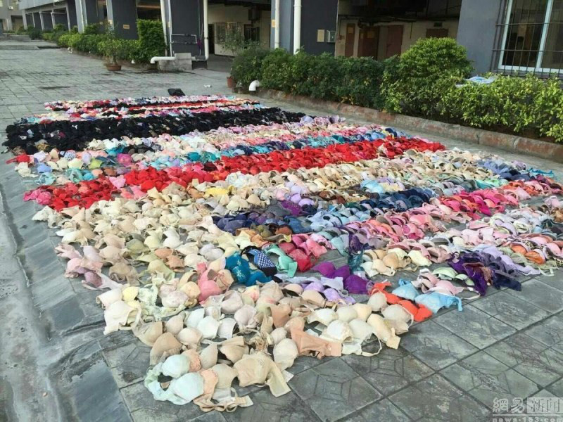 男子偷藏2000多件女性内衣