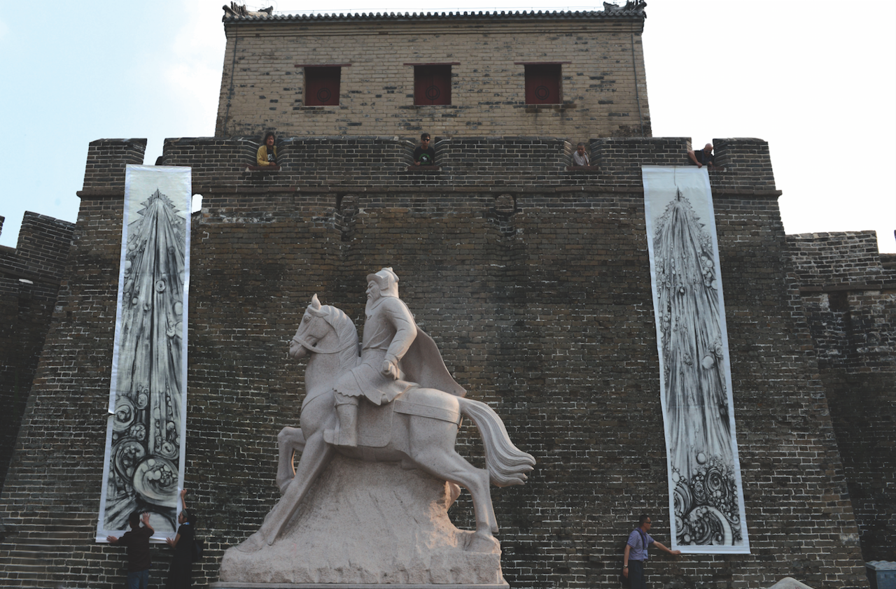 中国长城-大楹联:7米高《大瀑布I/II》 中国长城-大楹联:7米高《大瀑布I/II》