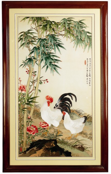 广绣工艺大师许炽光代表作:竹报平安 广绣工艺大师许炽光代表作:竹报平安