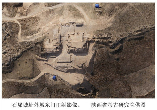 石峁遗址外城东门影像 石峁遗址外城东门影像