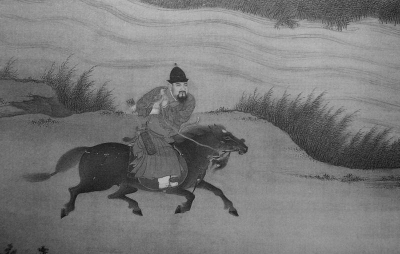 《明宣宗马上像》轴。