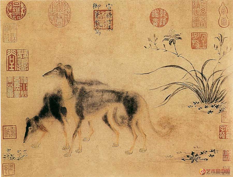 《双犬图》