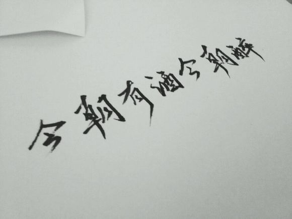 今朝有酒今朝醉(词语释义)