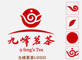 九峰茗茶logo释义 九峰茗茶logo释义