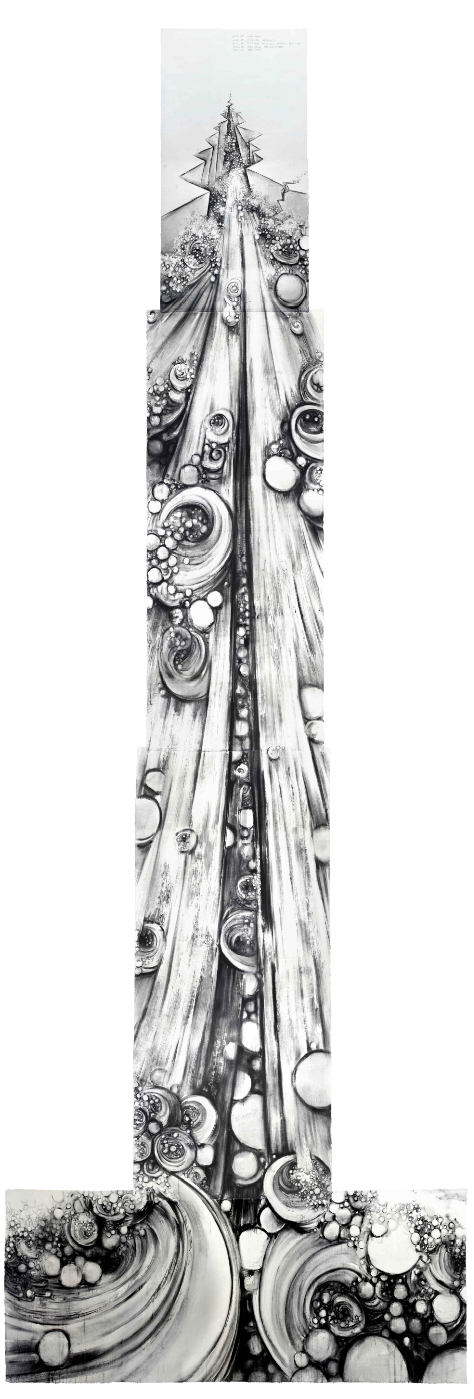 《冰山之隙-大瀑布-恆》高11米,2012 《冰山之隙-大瀑布-恆》高11米,2012