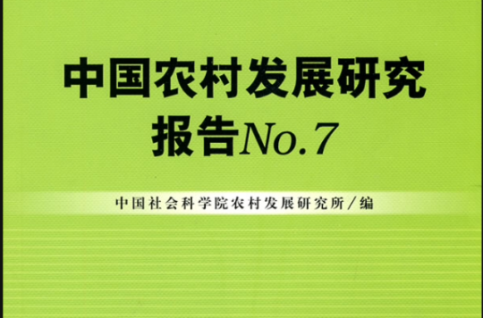 中国农村发展研究报告