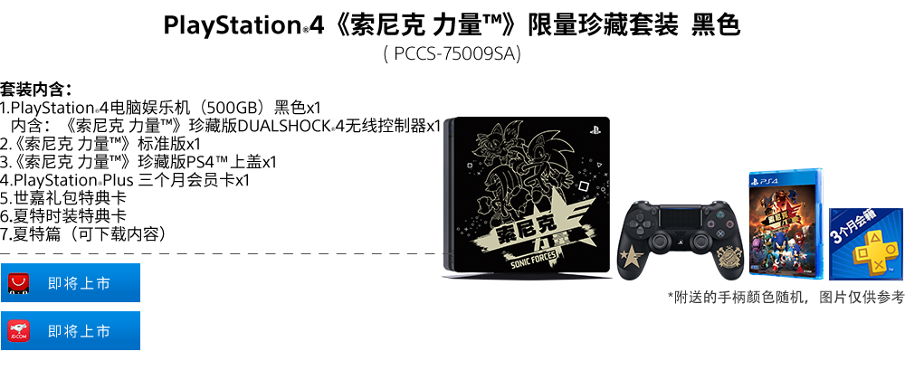 PlayStation®4《索尼克 力量》限量珍藏套装(黑色) PlayStation®4《索尼克 力量》限量珍藏套装(黑色)
