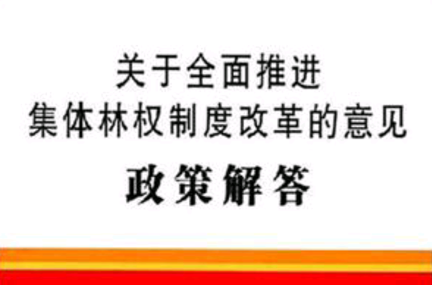关于全面推进集体林权制度改革的意见政策解答