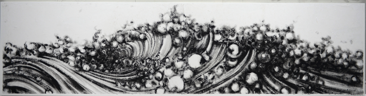 当代水墨作品《花-201302》288x77cm 当代水墨作品《花-201302》288x77cm