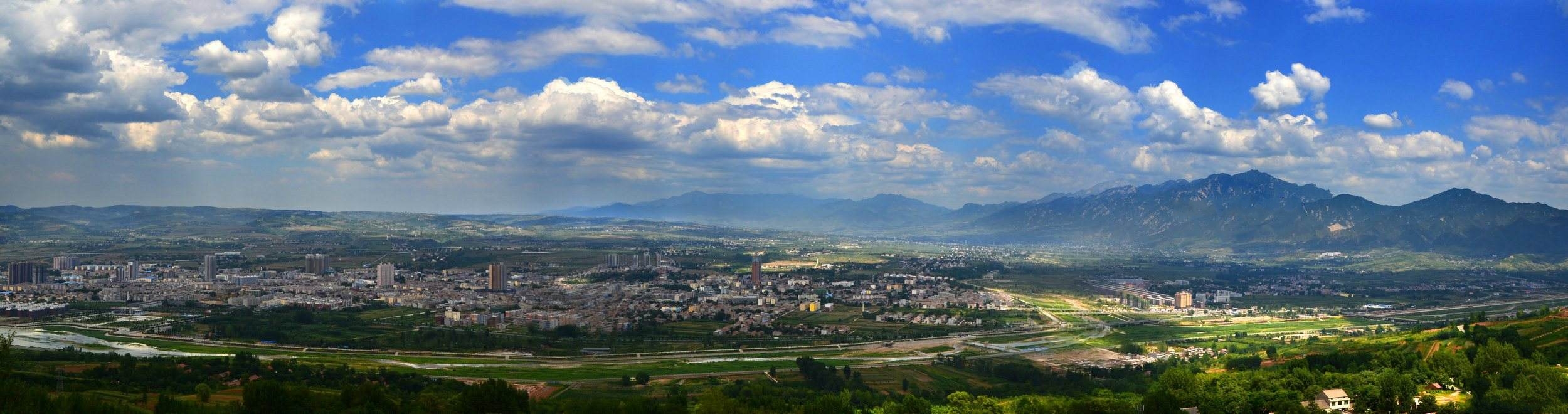 蓝田县城全景 蓝田县城全景