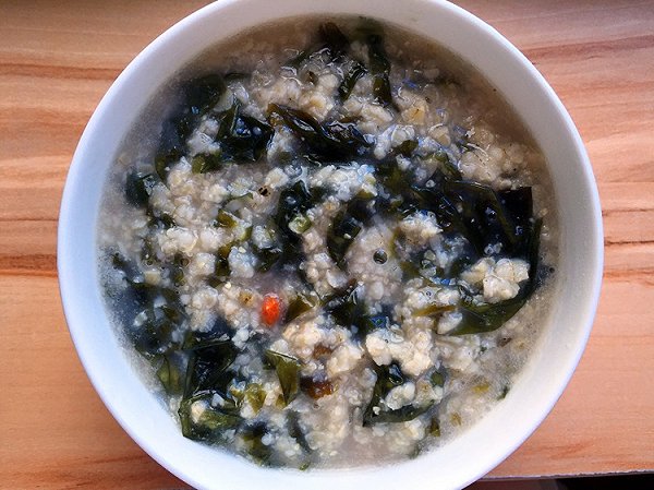 紫菜麦片粥