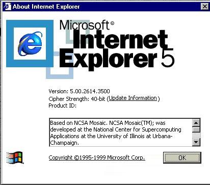 Internet Explorer 5 Internet Explorer 5