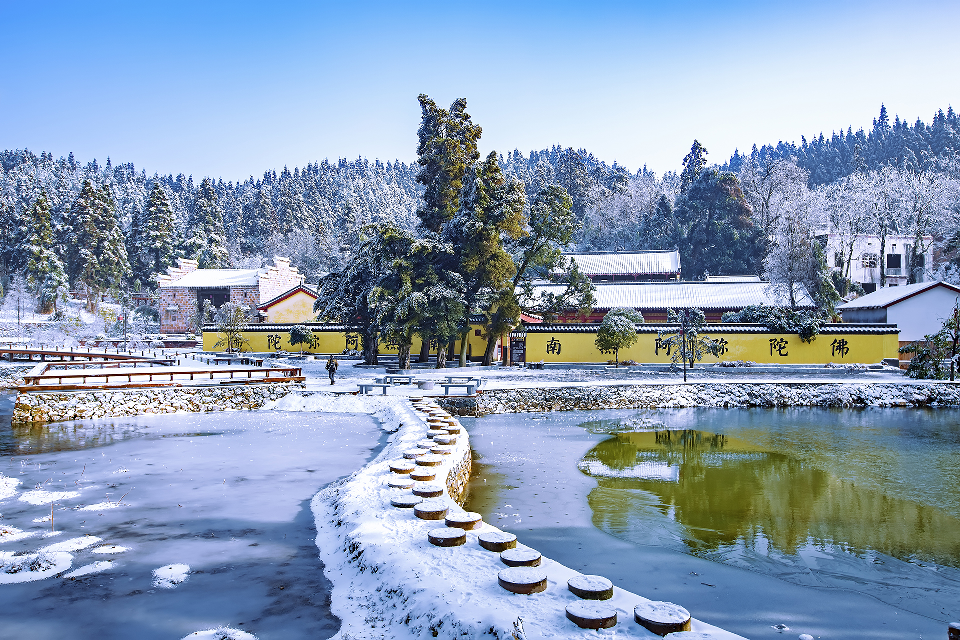 仙都广场雪景 仙都广场雪景