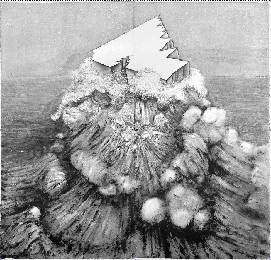 《冰山-浪花托起的冰山》192x180cm,2011 《冰山-浪花托起的冰山》192x180cm,2011