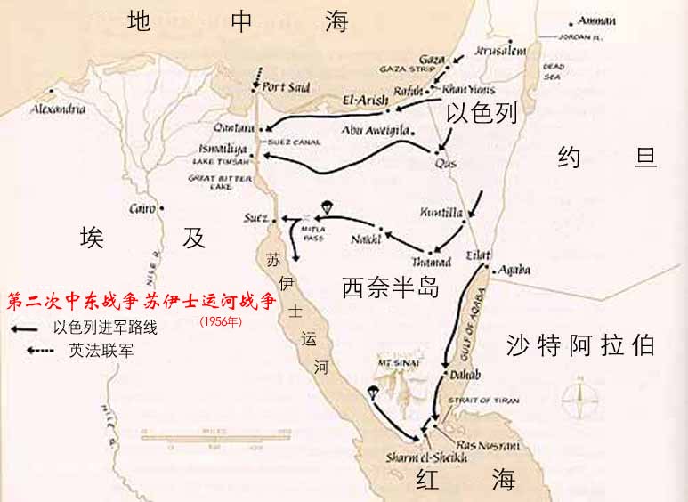 第二次中东战争各方进攻方向 第二次中东战争各方进攻方向