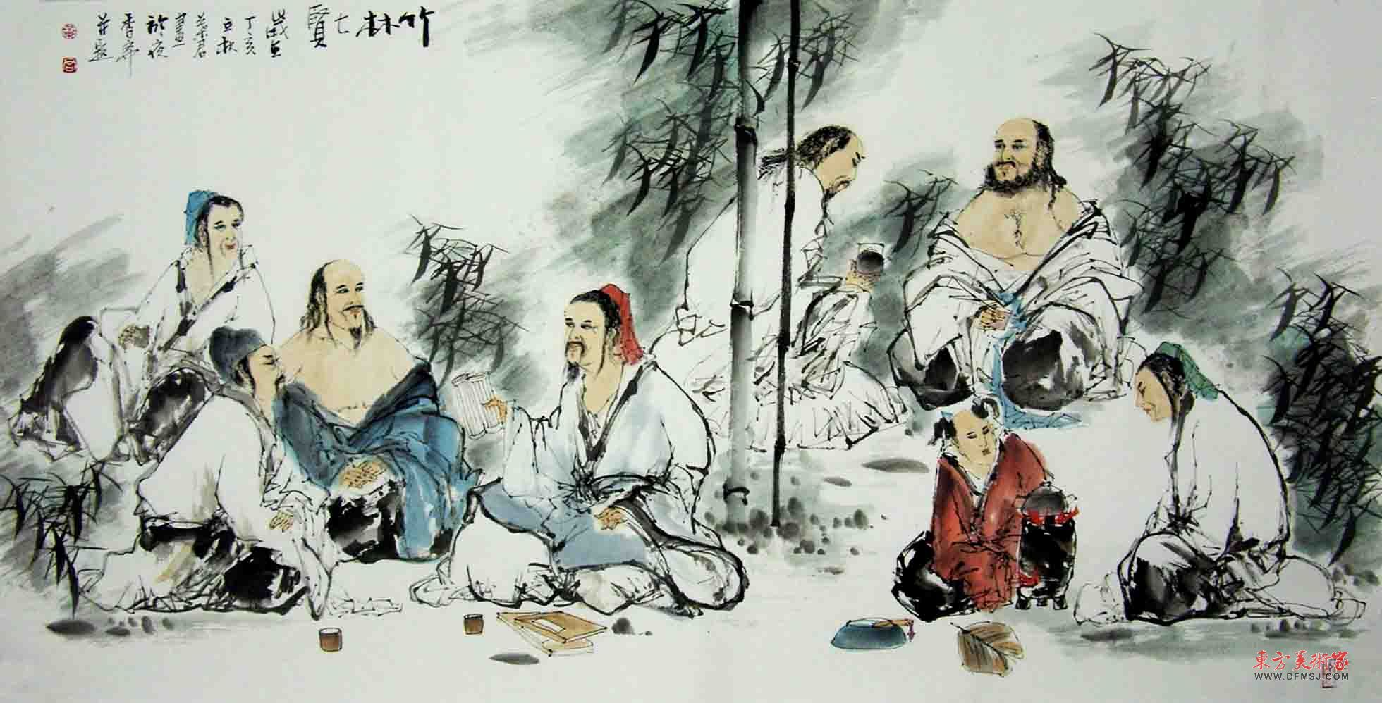 范曾《竹林七贤》 范曾《竹林七贤》