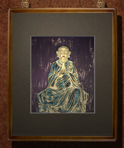 蓝丽娜国画《罗汉》 蓝丽娜国画《罗汉》