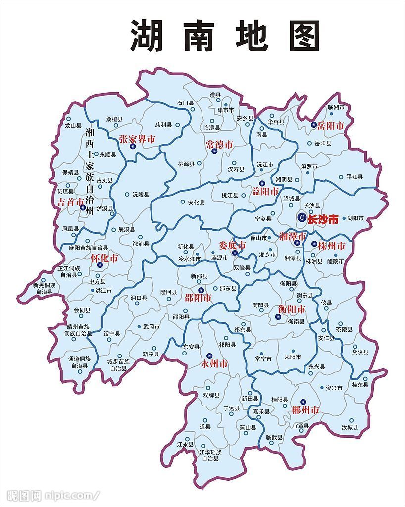 湖南地图