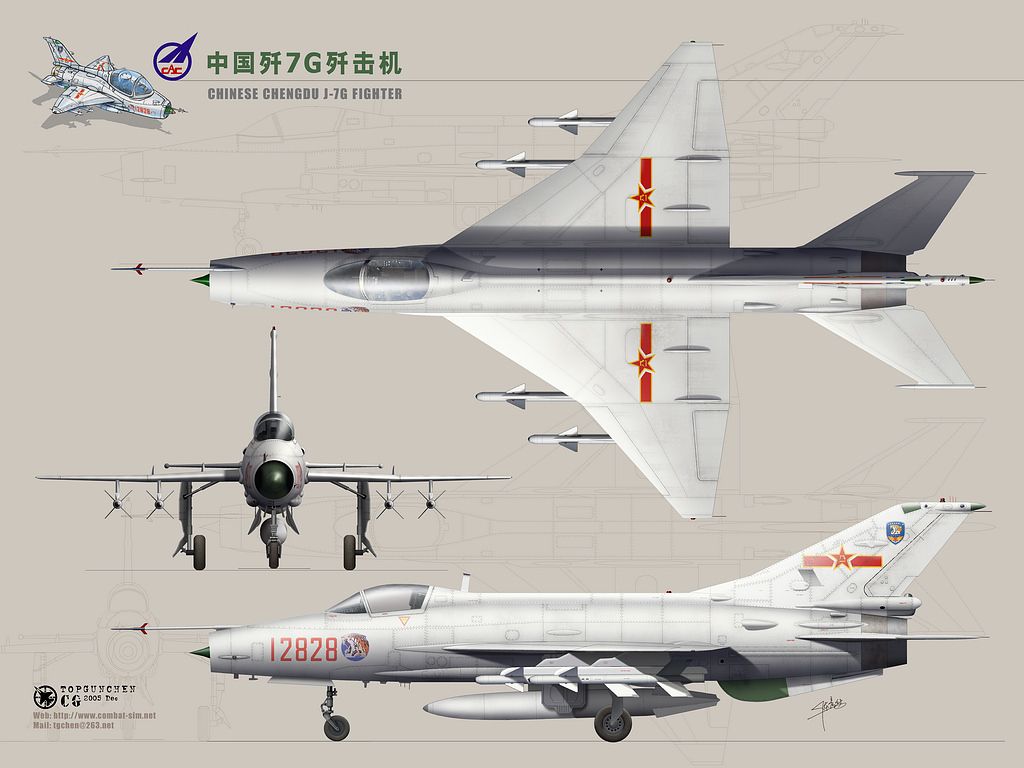 歼7三视图 歼7三视图