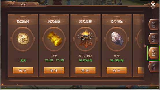 势力活动 势力活动
