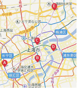 上海莫泰分布图 上海莫泰分布图