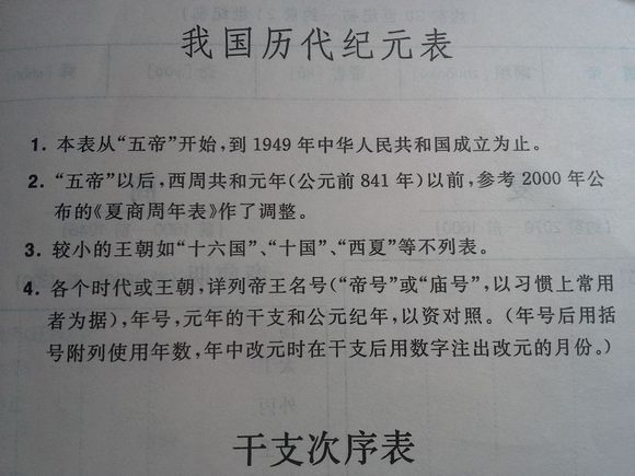 中国历代纪元表