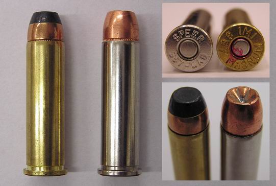 .357马格南手枪弹 左为软尖弹,右为空尖弹 .357马格南手枪弹 左为软尖弹,右为空尖弹