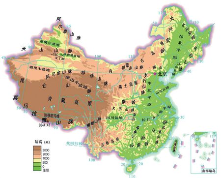 中国地形地貌 中国地形地貌