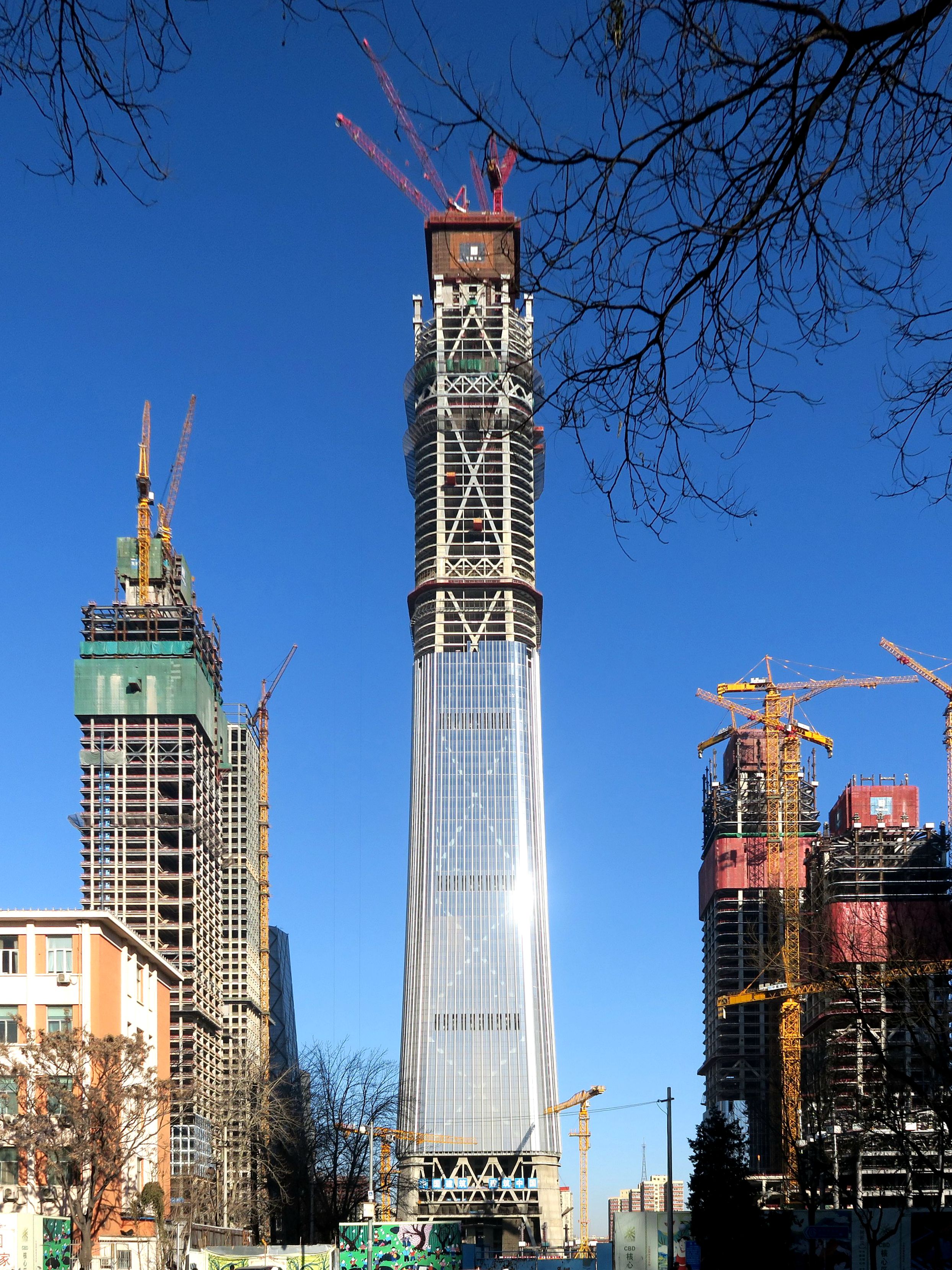 建设中的中国尊 建设中的中国尊