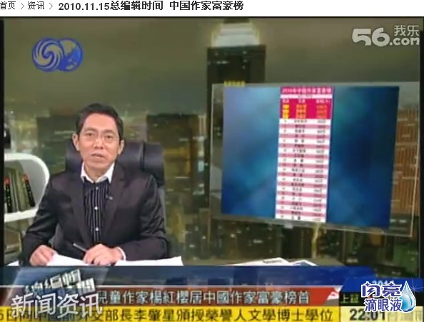 凤凰卫视重磅报导中国作家富豪榜发布盛况 凤凰卫视重磅报导中国作家富豪榜发布盛况