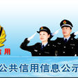 中国公共信用信息公示系统