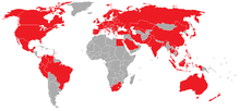 WCG参赛国家/地区分布图 WCG参赛国家/地区分布图