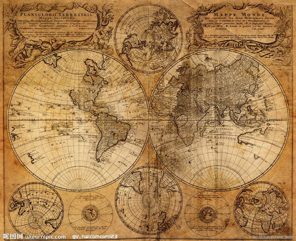世界地图(描绘整个地球​表面的地图)