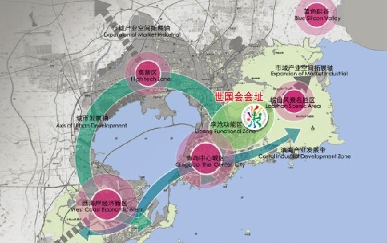 2014年青岛世界园艺博览会园区总体规划结构 2014年青岛世界园艺博览会园区总体规划结构