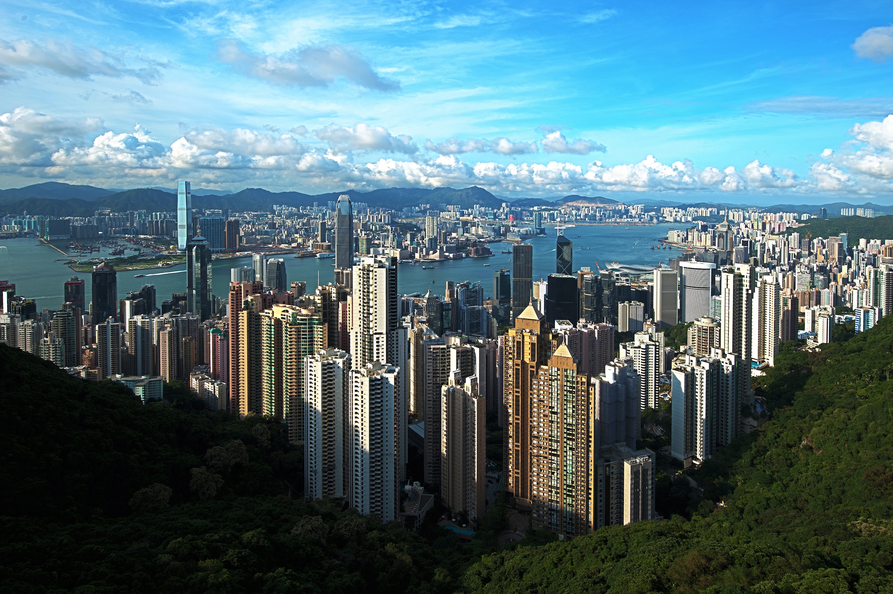 香港维多利亚港景色(太平山视角) 香港维多利亚港景色(太平山视角)