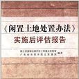 《闲置土地处置办法》实施后评估报告