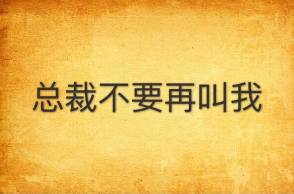 总裁不要再叫我