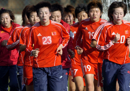 中国女足集训 中国女足集训