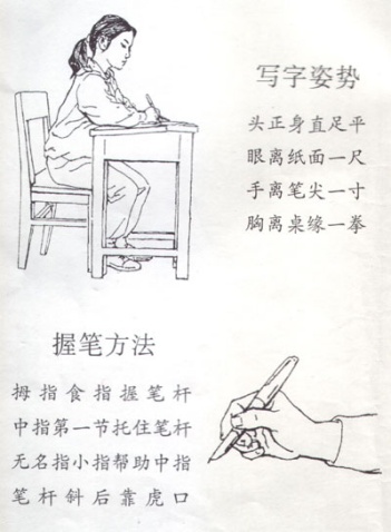 正确写字姿势 正确写字姿势