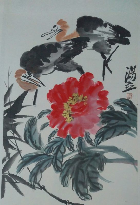 汤立大写意花鸟画作品 汤立大写意花鸟画作品