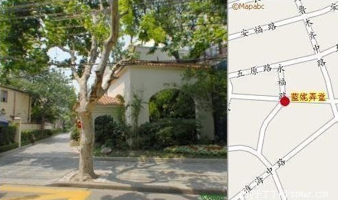蓝妮弄堂,在复兴西路44弄。 蓝妮弄堂,在复兴西路44弄。