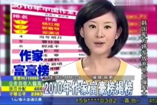 各大电视媒体报导作家富豪榜发布 各大电视媒体报导作家富豪榜发布