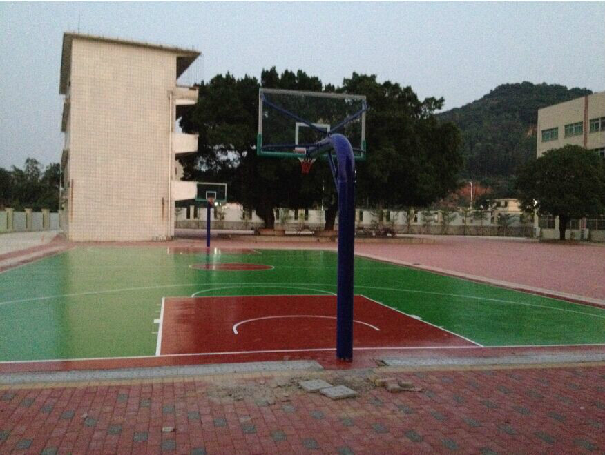 学校新塑胶篮球场 学校新塑胶篮球场