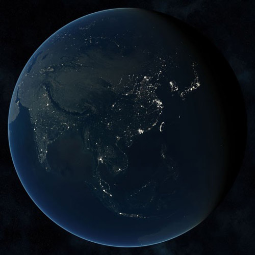 中国夜景卫星图 中国夜景卫星图